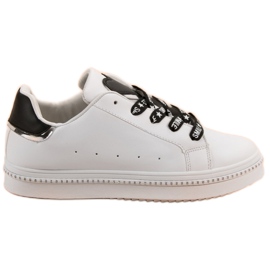 Calzado deportivo con cordones blanco