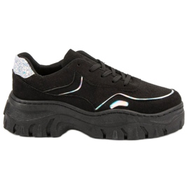 Zapatillas negras de moda negro