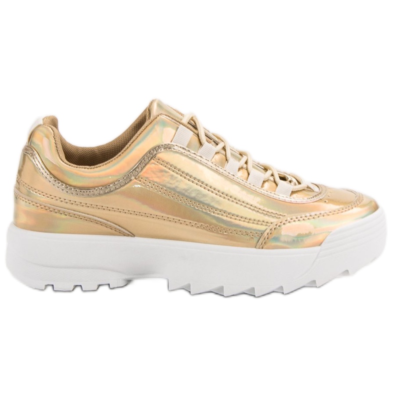 Zapatillas Holo lacadas en oro dorado