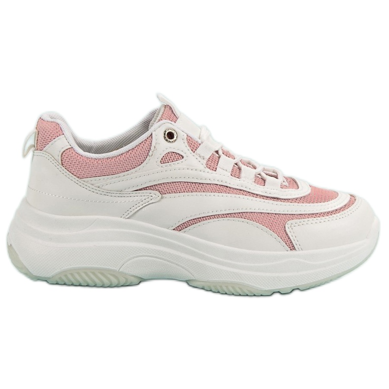 Zapatillas en blanco y rosa rosado