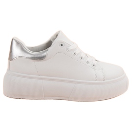 Renda Zapatos blancos en la plataforma
