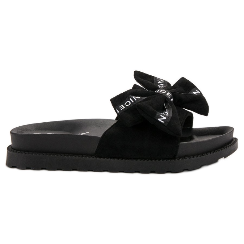 Seastar Pantuflas de gamuza para mujer negro