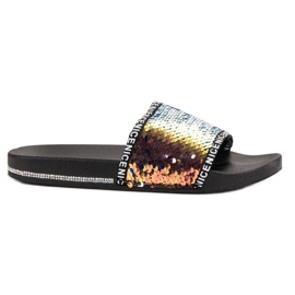 Seastar Pantuflas de lentejuelas multicolor amarillo