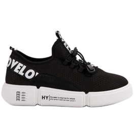 Zapatos deportivos con amor de puño negro