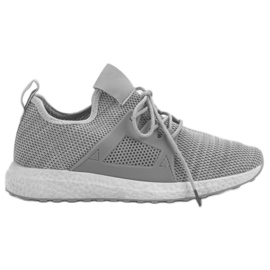 Calzado deportivo sin cordones gris