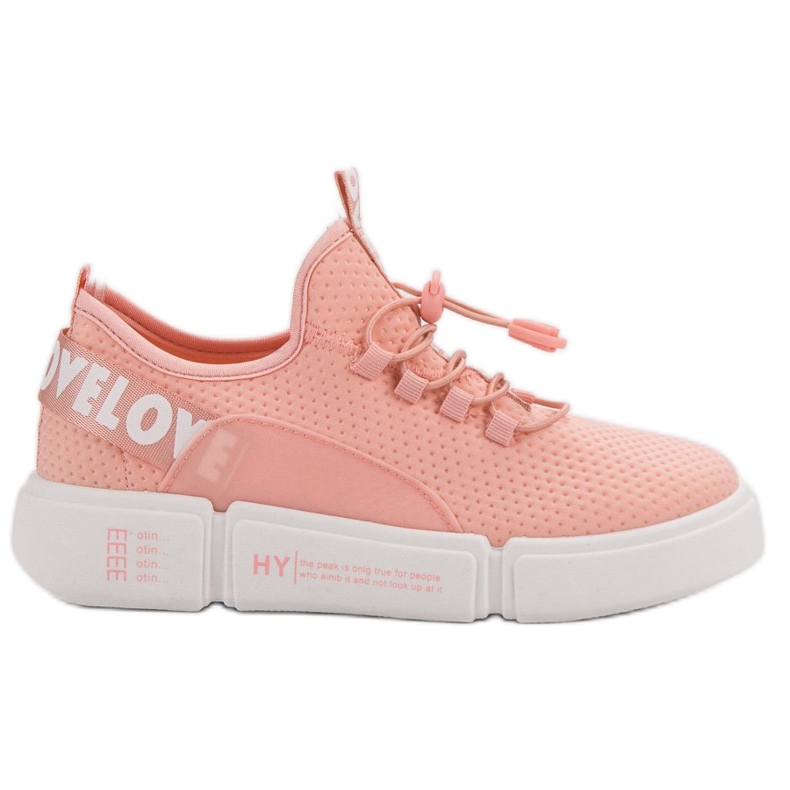 Zapatos deportivos con amor de puño rosado