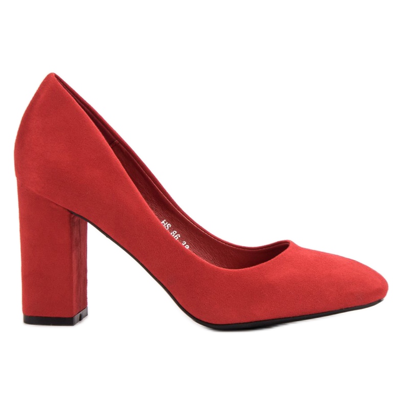 Small Swan Zapatos de tacón de gamuza clásicos rojo