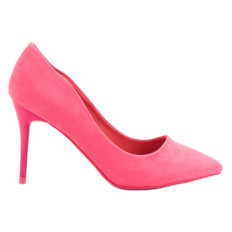 Small Swan Tacones de gamuza de moda rosado