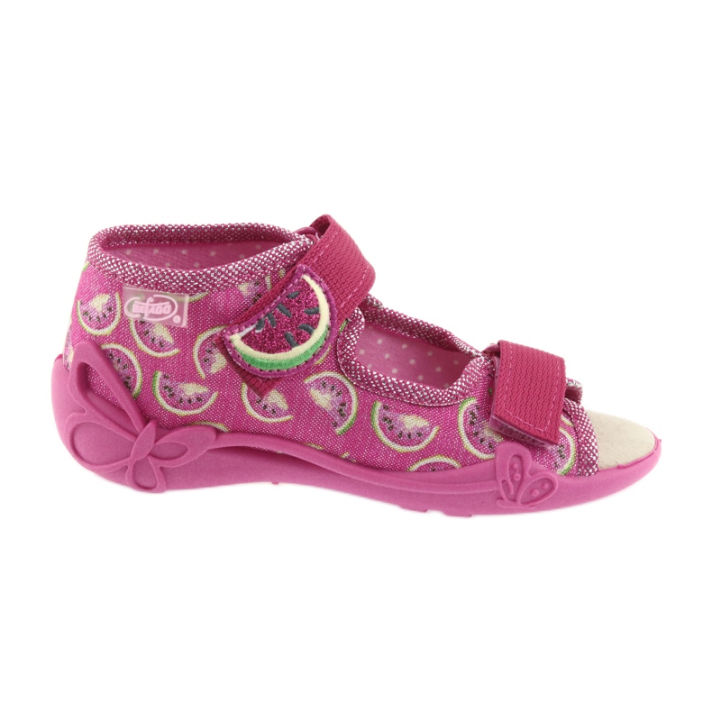 Sandalias befado calzado infantil 342P004 sandías rosado gris verde