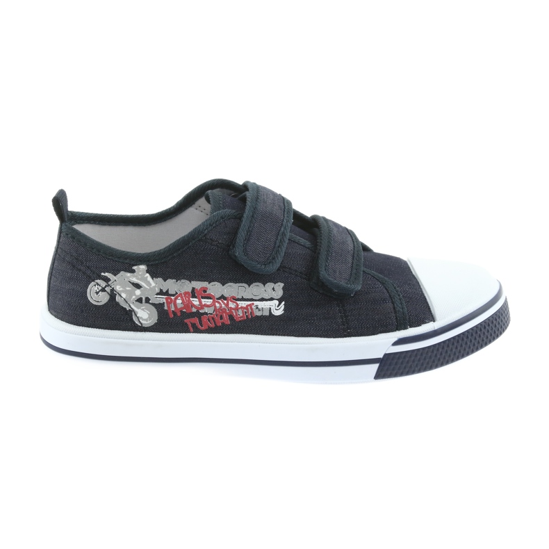 Zapatillas velcro Motocross Atletico 1809 azul marino