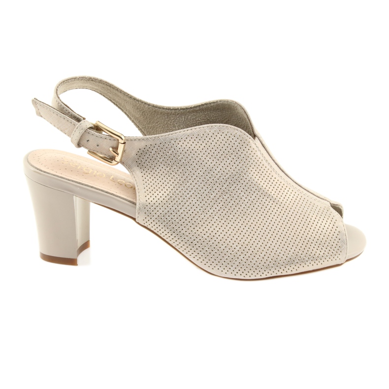 Sandalias en el poste Sergio Leone 800 beige dorado