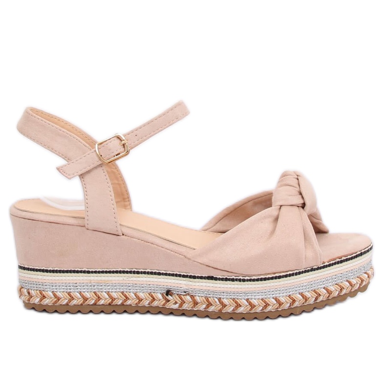 Sandalias beige con cuña B126 Beige