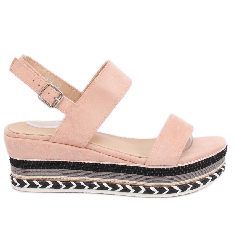 Sandalias de suela alta rosa 9073 Rosa rosado