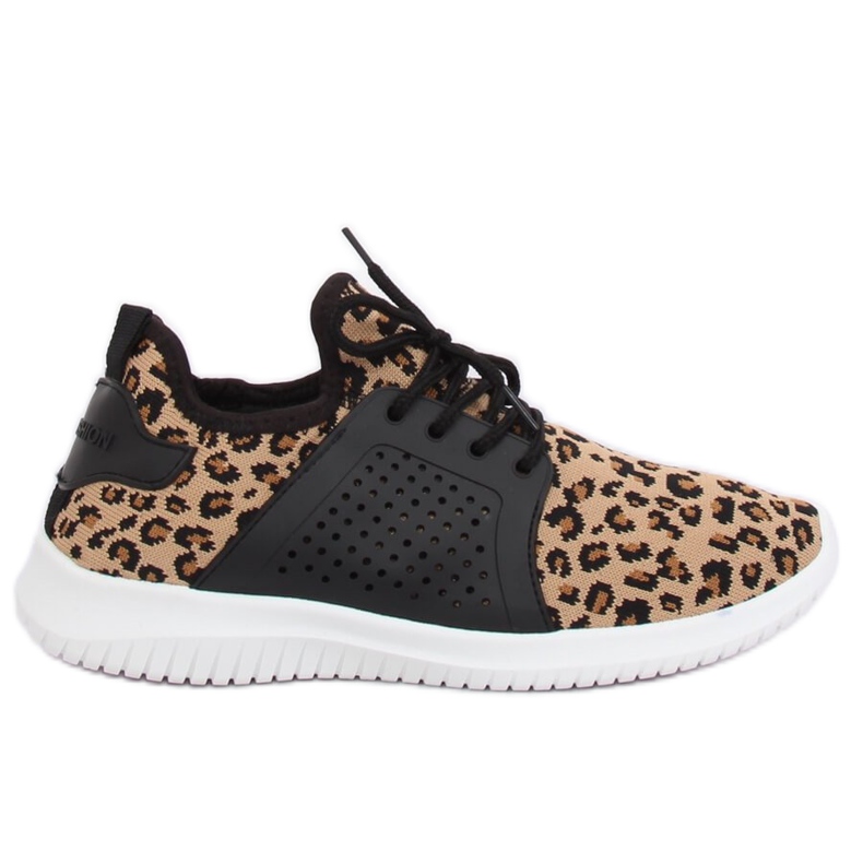 Zapatillas Leopard 7758-Y con estampado de leopardo marrón