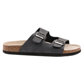 Pantuflas cómodas para mujer negro