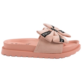 Seastar Pantuflas de gamuza para mujer rosa