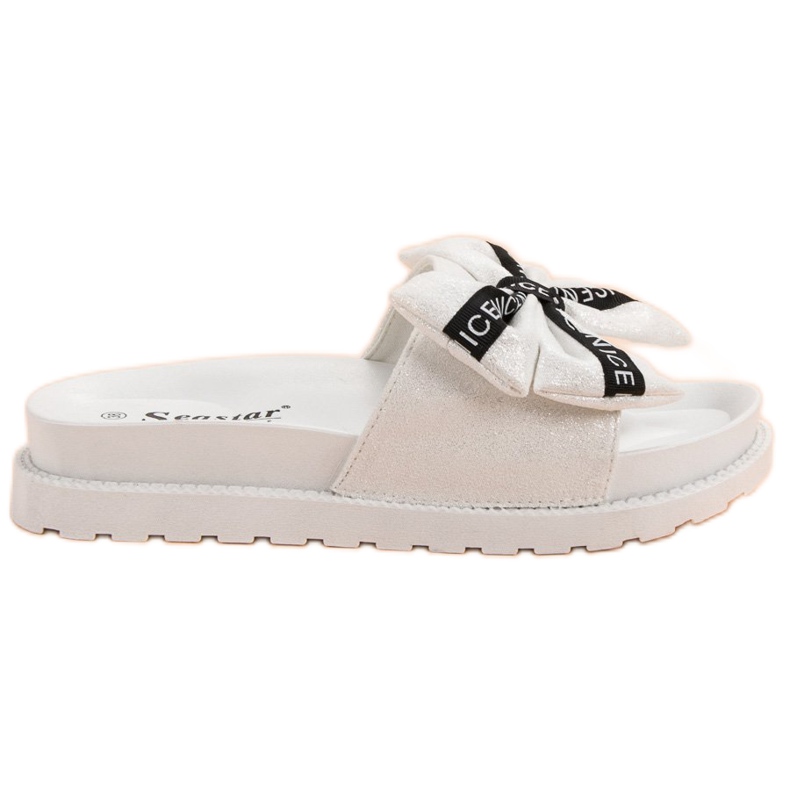 Seastar Pantuflas de gamuza para mujer blanco
