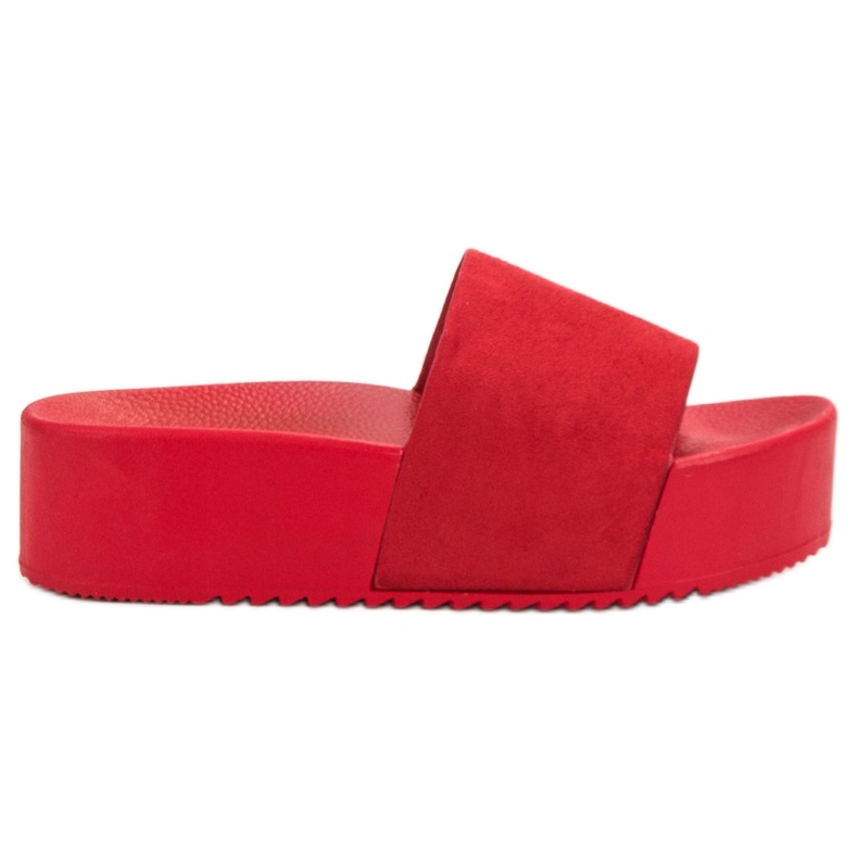 Anesia Paris Zapatillas de ante en la plataforma rojo