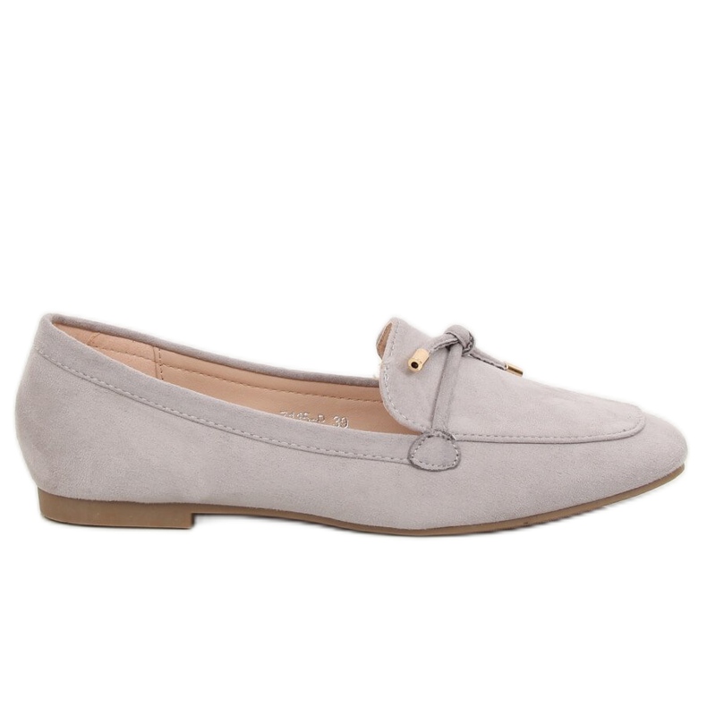 Gris Mocasines grises de mujer 7115-P Gris