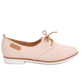 Mocasines de mujer beige y rosa 6907-BL Pink rosado