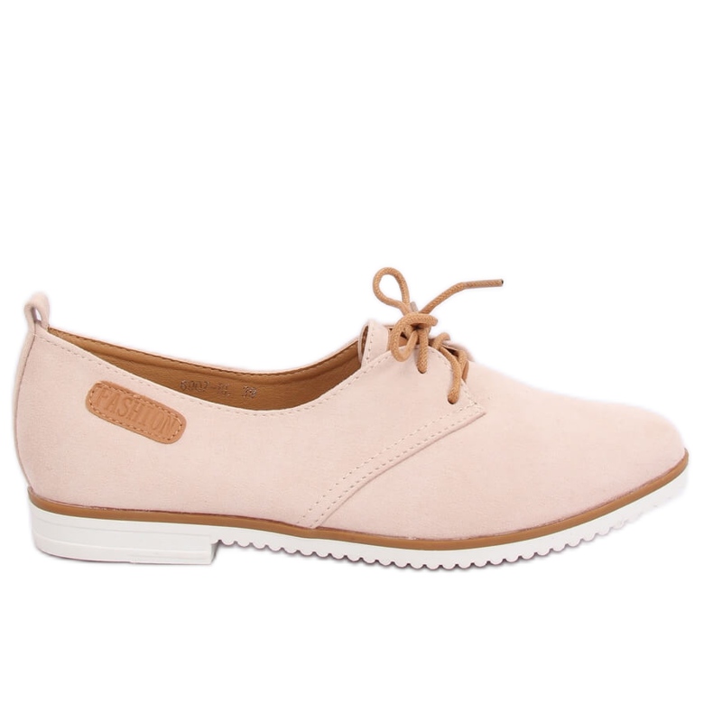 Mocasines de mujer beige y rosa 6907-BL Pink rosado