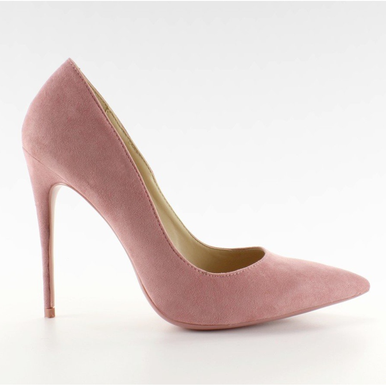 Tacones altos de ante clásico 5005 Rosa II-GAT rosado