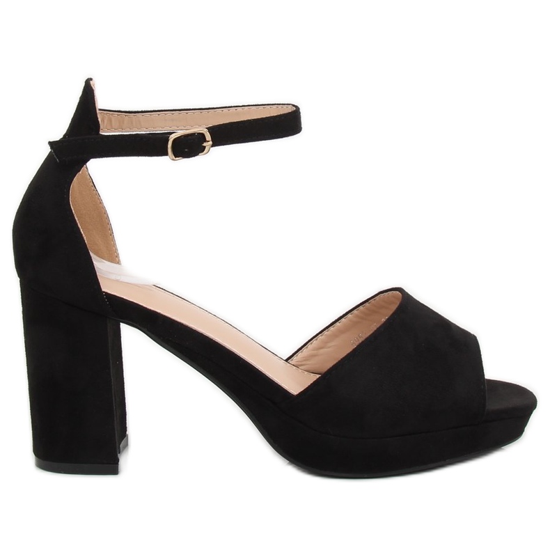 Sandalias negras de tacón 6952-GL Black negro