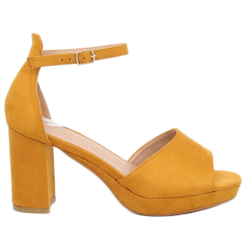 Sandalias de tacón amarillo 6952-GL Yellow