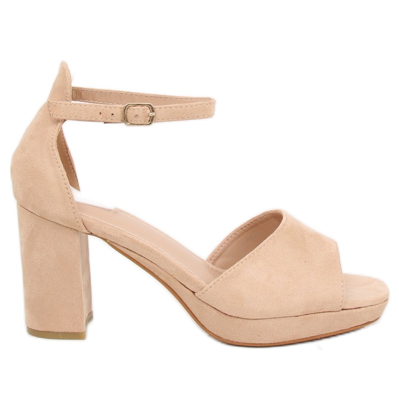 Sandalias de tacón beige 6952-GL Beige