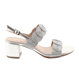 Sandalias cordon plata soutache Filippo 793 gris