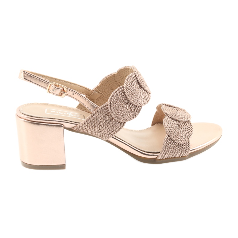 Sandalias con soutache cordón dorado Filippo 793