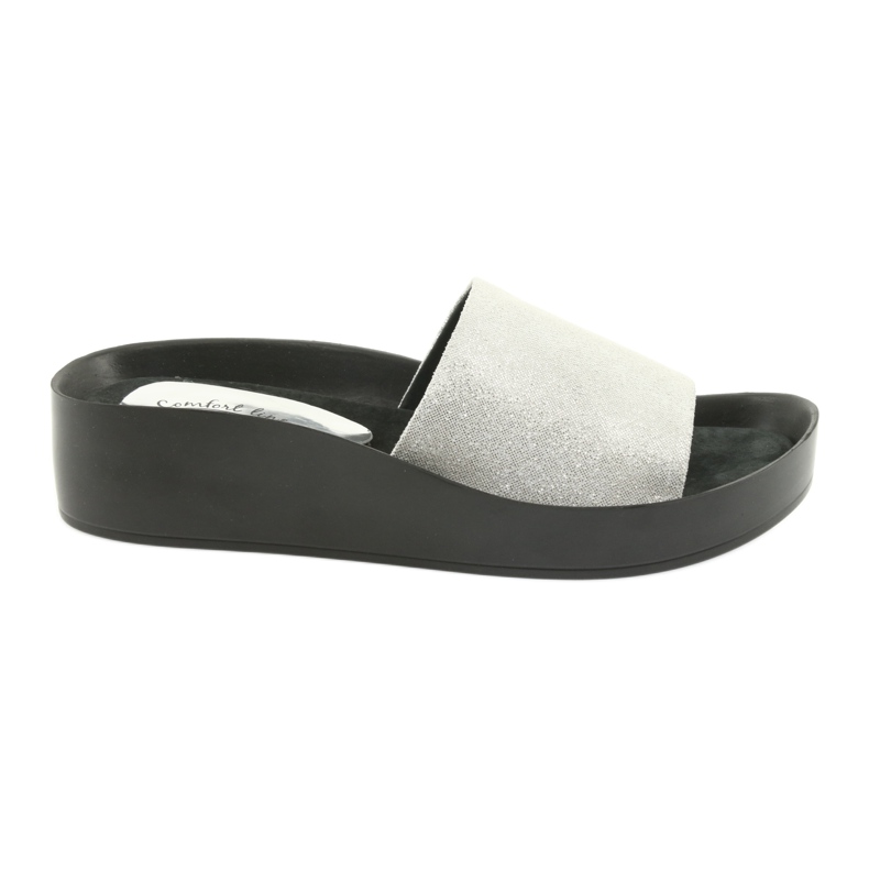 Pantuflas perfiladas plateadas Filippo 768 gris