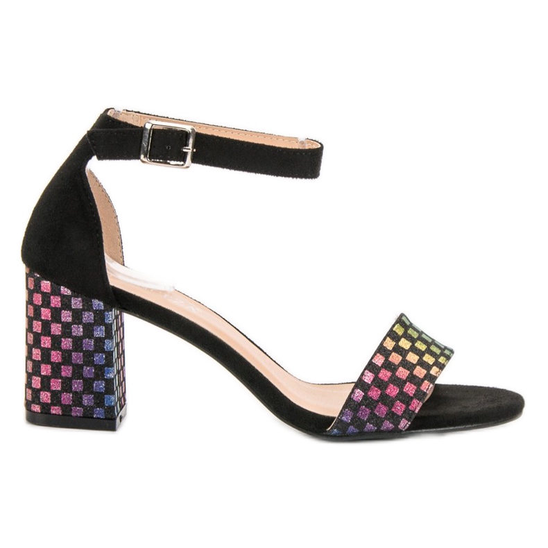 Sandalias VINCEZA de moda negro multicolor