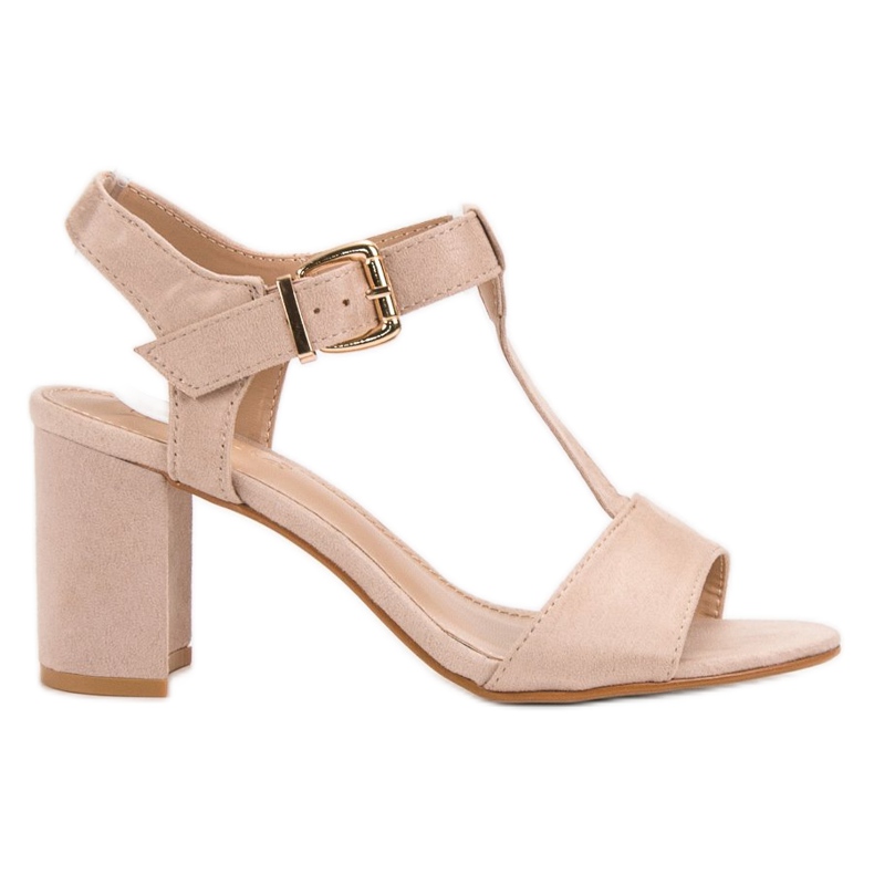 Anesia Paris Sandalias beige en una barra
