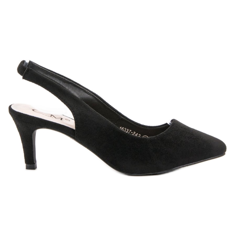Cm Paris Zapatos de tacón con tacón descubierto negro