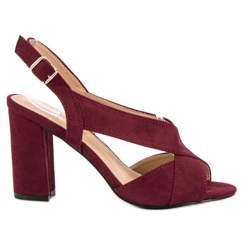 Abloom Sandalias de gamuza elegantes rojo