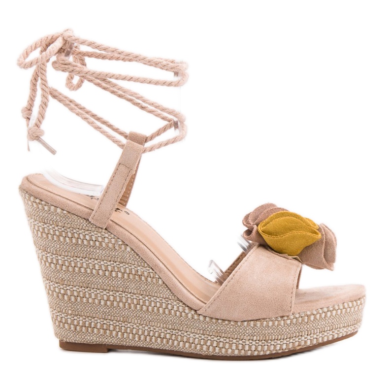 Seastar Sandalias atadas en cuña beige Seastar Sandalias atadas en cuña beige