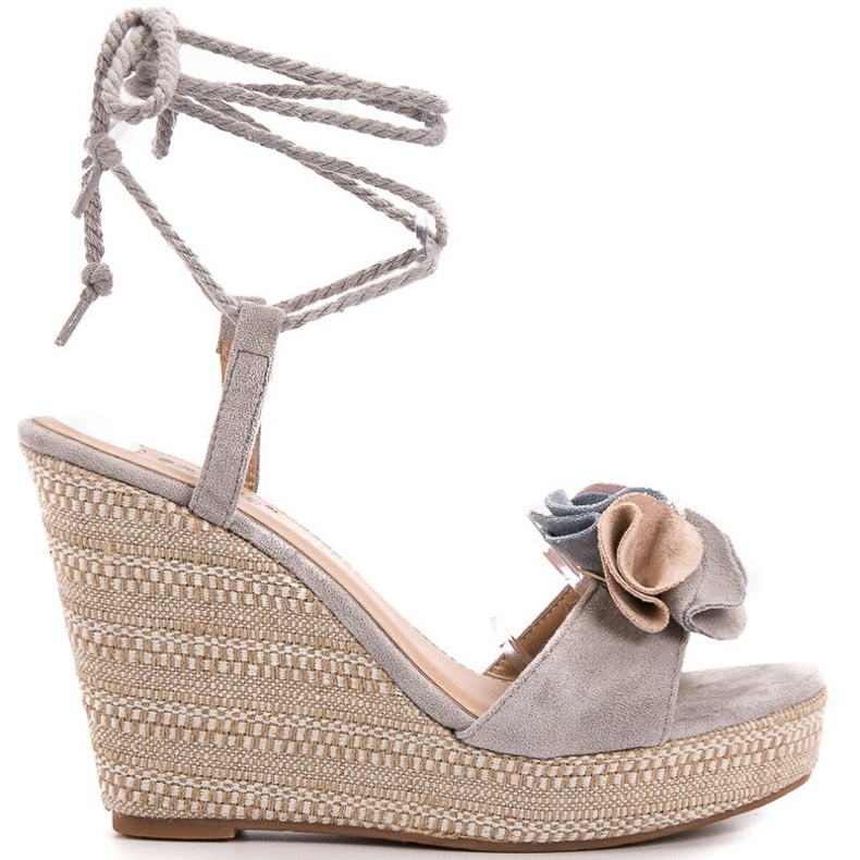 Seastar Sandalias atadas en cuña gris