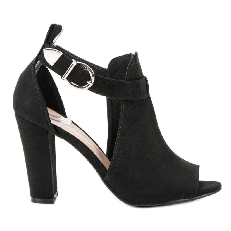 Queen Vivi Zapatos de gamuza en una barra negro
