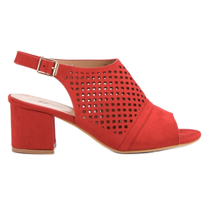 Sandalias casuales cerradas rojo