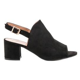 Sandalias cerradas de ante negro