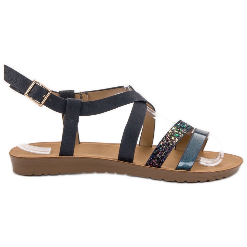 Sandalias planas VINCEZA negro gris