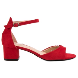 Super Mode Sandalias de tacón rojas rojo