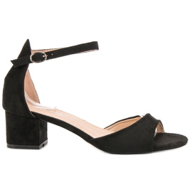 Super Mode Sandalias de tacón negras negro