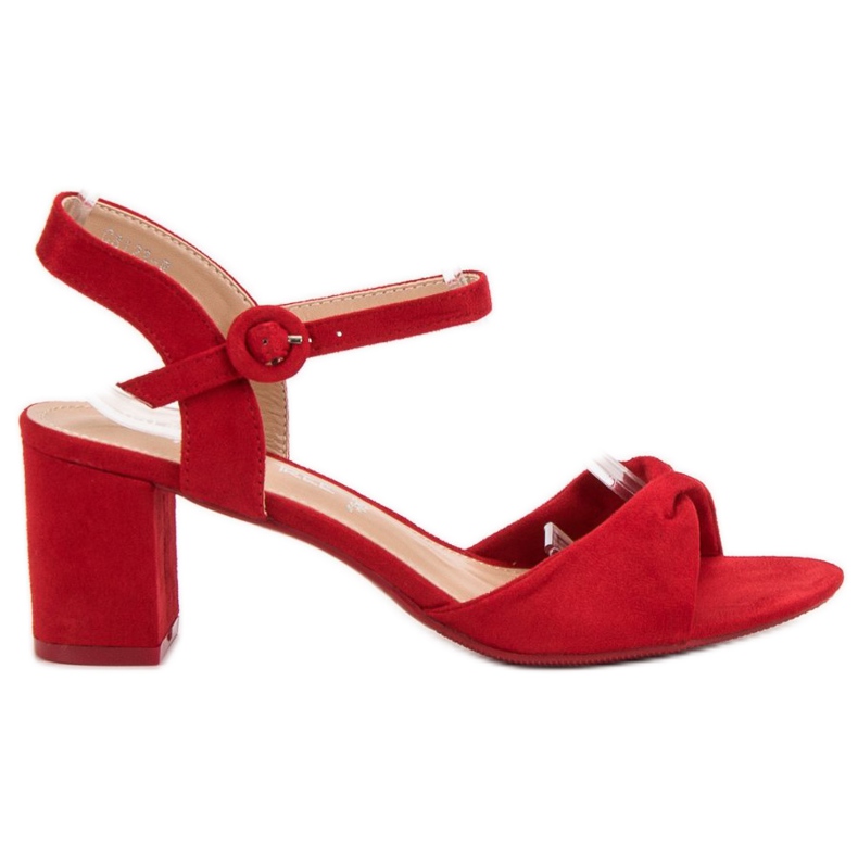 Sandalias rojas elegantes rojo