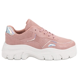 Zapatillas rosas con efecto holo