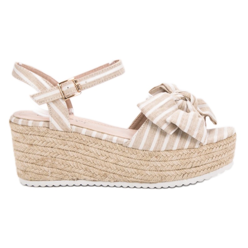 Seastar Sandalias de cuña con lazo marrón