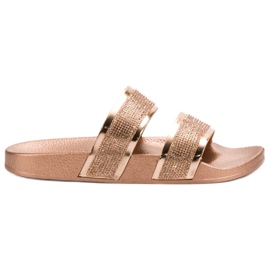Seastar Zapatillas Doradas Con Cristales dorado