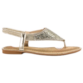 Encor Sandalias japonesas doradas dorado
