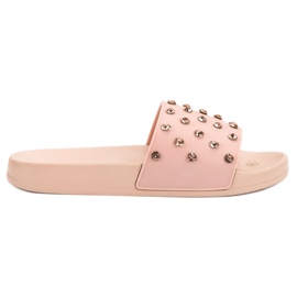 Pantuflas cómodas para mujer rosa